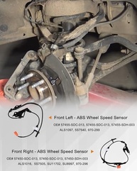 Kit Sensor Velocidade Roda ABS Dianteiro Esquerdo/Direito para Acura TSX e Honda Accord (2003-2008) - imagem 5