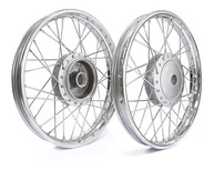 Par de Aros de Roda Raiados 4mm YBR 125 / Factor (Tambor) - Dianteiro e Traseiro - imagem 1