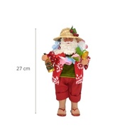 Papai Noel Turista de Verão 27cm - Boneco de Resina com Acessórios para Decoração Natalina Diferente - imagem 4