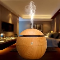 Umidificador de Ar Ultrassônico com Difusor de Aromas LED 7 Cores - Design em Madeira para Ambientes Relaxantes - imagem 5