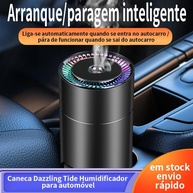 Umidificador de Ar Ultrassônico 260ML LED: Difusor de Perfume e Purificador com Partida Automática para Carro (Preto) - imagem 3