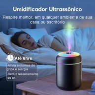 Umidificador de Ar Difusor de Aromas Ultrassônico 300ml com Luz LED Relaxante - Bivolt Silencioso para Casa e Escritório - imagem 3