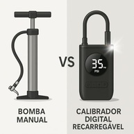 Compressor de Ar Portátil Recarregável Digital 150 PSI c/ Lanterna LED - Essencial para Carro, Moto e Bike! - imagem 5