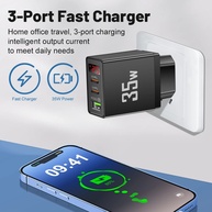 Carregador 35W USB-C: Carga Rápida e Display Digital - imagem 3