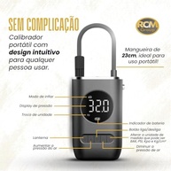 Calibrador de Pneu Digital Portátil Recarregável: Precisão e Praticidade para Carro, Moto e Bike | RCM Group® - imagem 5