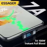 Cabo USB-C Essager 7A: Carregamento Rápido + Display Digital - imagem 4
