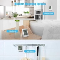 Termômetro digital higrômetro com indicador de conforto, traseira magnética e suporte para casa, quarto de bebê, escritório, estufa - imagem 4