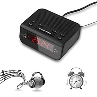 Rádio Relógio Digital LED 0.6" - Compacto e Moderno com Luz Vermelha e Timer - imagem 3