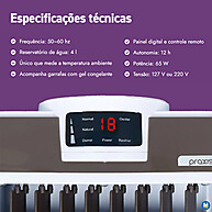 Climatizador Portátil 4 em 1 Praxis CP04-D: Resfriamento Inteligente com Painel Digital - imagem 2