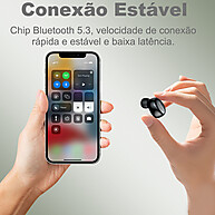 Fone Bluetooth F926: Som Imersivo e Tela Digital - imagem 2