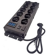 Filtro de Linha Metálico com Voltímetro Digital: Proteção e Controle para Seus Equipamentos (10 Tomadas Bivolt) - imagem 3