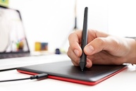 Mesa Digitalizadora One By Wacom CTL472, Pequena, Pen LP-190K, Preto e Vermelho - imagem 5