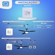 Interruptor Dimmer para Ventilador de Teto com 3 Lâmpadas - Controle Total de Iluminação e Velocidade - imagem 5