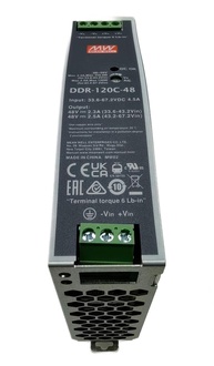 Conversor DC-DC Trilho DIN DDR-120C-48: Potência e Confiabilidade 48V 120W - imagem 1