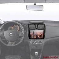 Moldura 2 Din Black Piano para Renault Logan e Sandero 2016-2018 - Tela 7 Polegadas - imagem 4