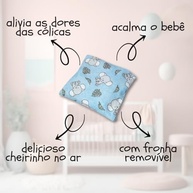 Bolsa de Sementes para Cólica de Bebê - Kit 2 Unidades Dino Branco + Safari Cinza - imagem 3