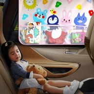 Cortina Solar UV Ajustável para Carro Infantil - Proteção e Conforto para o Verão (Verde Dino) - imagem 3