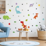 Adesivo de Parede Dinossauro Infantil Lavável - Seguro e Criativo para Quarto de Criança - imagem 1