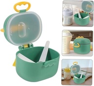 Porta Leite em Pó Infantil Dinossauro com Dosador e Alça - Verde Amarelo - imagem 5
