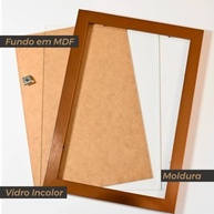 Kit 3 Quadros A3 com Vidro - Moldura Marrom para Diplomas e Certificados - imagem 4