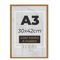 Kit 3 Quadros A3 com Vidro - Moldura Marrom para Diplomas e Certificados - imagem 2