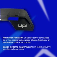 Difusor Direcionador Ar Condicionado Central VW UP Premium - Distribuição Uniforme de Ar - imagem 5