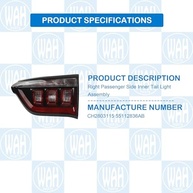 Luz Traseira Interna Direita Jeep Compass 2017-2024 - Peça CH2803115 55112836AB - imagem 3