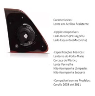 Lanterna Traseira Corolla 2008-2011 (Mala - Lado Direito) - Peça de Reposição Essencial - imagem 3