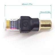 Adaptador RF F Fêmea para RJ45 Macho: Conexão Coaxial Direta e Confiável - imagem 5