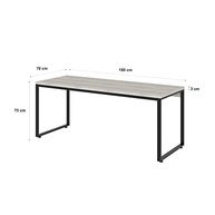 Mesa Diretor Kuadra 180x70cm - Design Moderno com Estrutura Preta - imagem 4