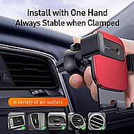 Suporte Celular Carro Baseus Gravity: Fixe e Dirija! - imagem 2