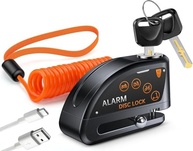 Trava de Disco Moto/Scooter com Alarme 120dB Antirroubo Recarregável - Segurança Máxima! - imagem 2