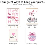 Pôsteres Estéticos Coquette para Quarto - Rosa Disco 8 Bolas, 6 Peças 20x25cm, Decoração Moderna para Adolescentes e Dormitórios - imagem 5