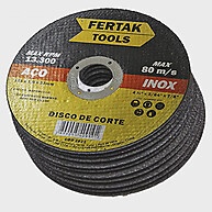 Disco Corte Inox 4.1/2" Fertak: Kit 10 Unidades - imagem 1