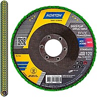 Disco Flap 4.1/2" Grão 120 Norton: Desbaste e Acabamento - imagem 1