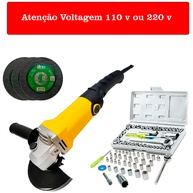 Kit Esmerilhadeira 4.1/2" + Soquetes 40pçs + 3 Discos - imagem 2