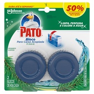 Pato Desodorizador Sanitário Caixa Acoplada Pinho - 2 Discos | Limpeza Poderosa e Fragrância Refrescante - imagem 1