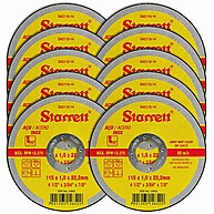 Discos de Corte Starrett 115mm: Kit 10 para Inox e Aço - imagem 1