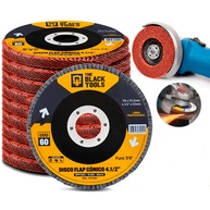 Discos Flap 115mm Grão 60: Kit 50 The Black Tools - imagem 1