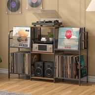 Suporte Toca-Discos 3IngSeagulls com Armazenamento Vinil | Mais de 350 Álbuns | LED e Tomada Integrada - imagem 1
