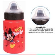 Copo Disney Baby Go 340ml com Tampa Válvula Redutora - Mickey Vermelho e Preto - imagem 4