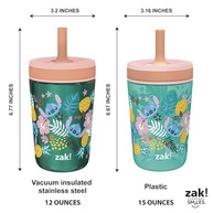 Conjunto de Copos Disney Lilo & Stitch Zak Designs - Canudo com Tampa à Prova de Vazamento - imagem 4