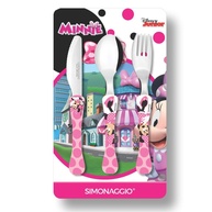 Conjunto de Talheres Disney Kids Minnie 3 Peças Rosa - Ergonômico e Seguro para Crianças - imagem 1