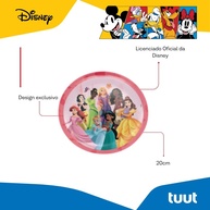 Prato Raso Princesas da Disney em Melamine Rosa 25cm – Produto Oficial Licenciado - imagem 3