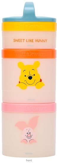 Whiskware Recipientes Empilháveis Disney Ursinho Pooh - 3 Copos para Lanches Escolares e Viagens - imagem 1