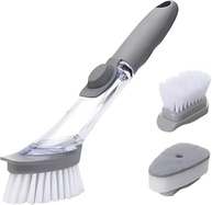 Escova de Limpeza 2 em 1 com Dispensador de Detergente | Cabo Ergonômico e Multiuso para Casa - imagem 2