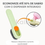 Kit 2 Escovas Multiuso com Dispenser de Sabão – Limpeza Eficiente e Sem Desperdício para Cozinha, Banheiro e Pisos - imagem 5