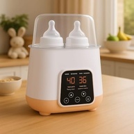 Aquecedor e Esterilizador de Mamadeiras Digital com Display LED - 2 Garrafas, Controle de Temperatura e Design Moderno - imagem 3
