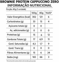 Belive Display Brownie Belive Sabor Cappuccino- Protein - Zero Açúcar- Display Com 10 Unidades - imagem 1