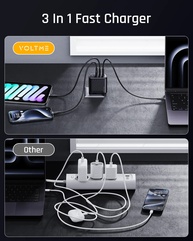 Carregador GaN 100W VOLTME: Turbo para Seus Dispositivos! - imagem 3